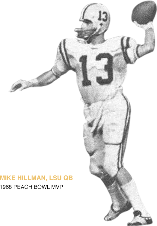 Mike Hillman, LSU QB. 1969 Peach Bowl MVP
