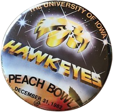 Hawkeyes Peach Bowl Pin