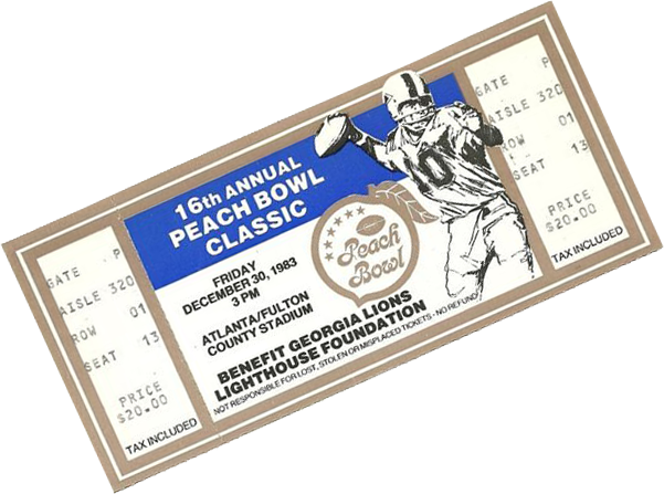 1983 Peach Bowl Ticket