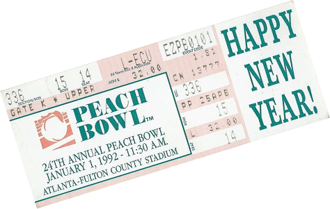 Peach Bowl 92 Ticket
